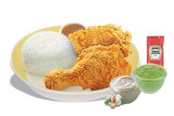 2 Pcs Broast with  White Rice